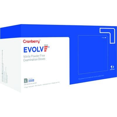 Cranberry Evolve 300 Nitrile Examination Gloves, Powder-Free, Non-Sterile, Large, Royal Blue, 300/Box, CR3308 thumbnail 21