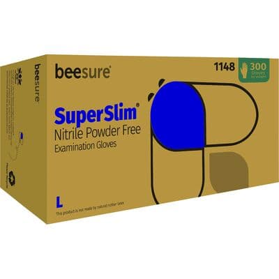 BeeSure SuperSlim Nitrile Examination Gloves, Powder-Free, Large, Cobalt Blue, 300/Box, BE1148 thumbnail 17