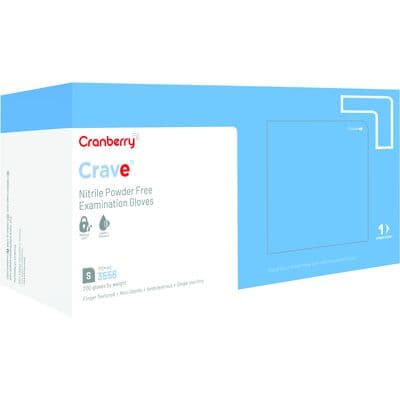 Crave Nitrile Examination Gloves, Powder-Free, Small, Ice Blue, 200/Box, CR3556 thumbnail 22