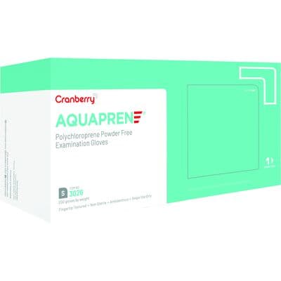 AquaPrene Chloroprene Powder-Free Exam Gloves, Small, Aqua Blue, 200/Box, CR3026 thumbnail 13