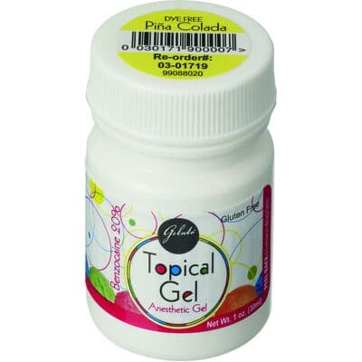 Gelato Dye-Free Topical Anesthetic Gel, 20% Benzocaine, Piña Colada, 1 oz Jar, 03-01719 thumbnail 8