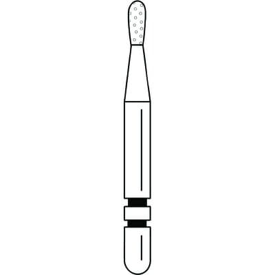 Two Striper® Diamond Bur, FG Long Shank, Pear/Round End, Coarse, Green, #L362.3, 1.3 mm Major/1.1 mm Minor Diameter, 3.0 mm Length, 5/Pkg thumbnail 7