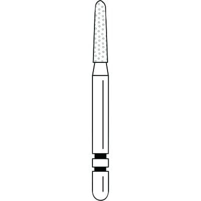 Two Striper® Diamond Bur, FG Friction Grip, Coarse, Flame, #243.6, 1.8 mm Major/1.2 mm Minor Diameter, 5/Pkg thumbnail 9