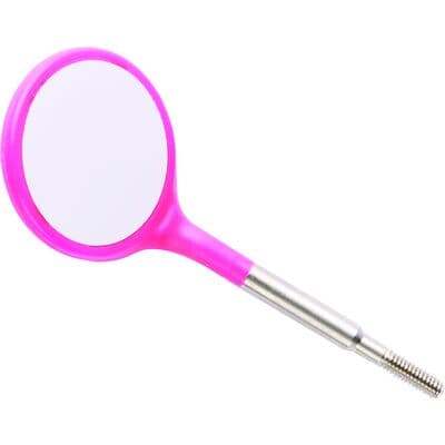 #5 Crystal HD® Neon Pink Resin Mouth Mirror Screw-On Heads, Cone Socket, 12/Pk, 50Z372S thumbnail 16