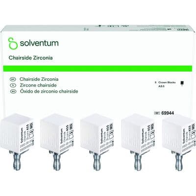 3M/Solventum Chairside Zirconia CEREC Crown Block Refill, Shade A3.5, 20 mm, 5/Pk, 69944 thumbnail 16