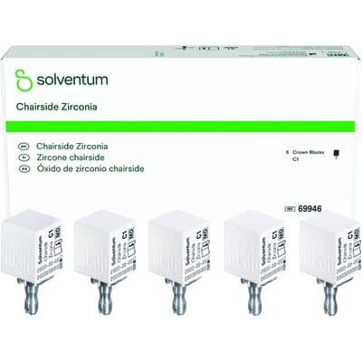 Solventum (3M) Chairside Zirconia Crown Block for CEREC, Shade C1, 20 mm, Refill, 5/Pk, 69946 thumbnail 18