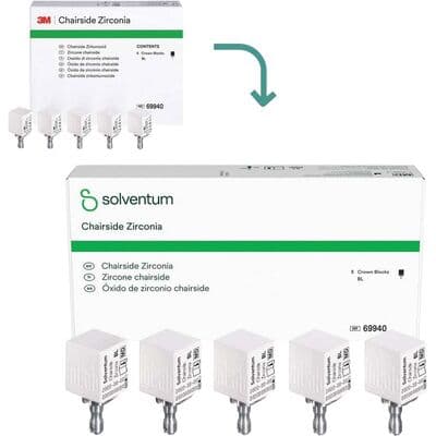 Solventum (3M) Chairside Zirconia Bridge Block, 39 mm, Shade B1, Refill, 3/Pk, 69953 thumbnail 17