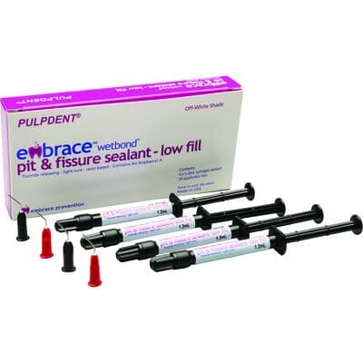 Pulpdent Embrace WetBond Low Fill Pit & Fissure Sealant Kit, Off-White, 1.2 mL Syringes, 4/Pk, EMSWLFSK thumbnail 9