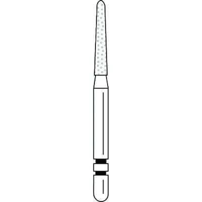 Two Striper® Diamond Bur, Flame, FG, #256.8C, Coarse, Green, 5/Pkg, 2015062 thumbnail 8