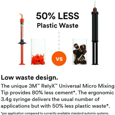 3M RelyX Universal Resin Cement Value Pack, Translucent (TR), Dual-Cure, 3 x 3.4 g Syringes, 56977 thumbnail 44
