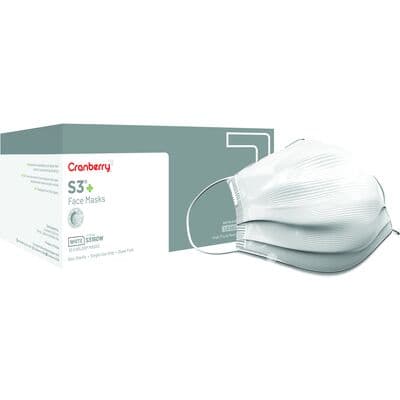 Cranberry S3+ Earloop Face Mask, ASTM Level 3, 3-Ply, White, 50/Box, S3160W thumbnail 25