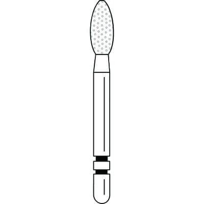 Two Striper® Diamond Bur, Friction Grip, Coarse, Football #285.5C, 2.3 mm Major/0.7 mm Minor Diameter, 5.0 mm Length, Green, 50/Pkg thumbnail 7