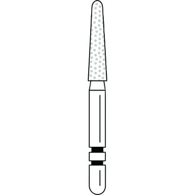 Two Striper Diamond Bur, Friction Grip, Coarse, Round End Taper, Green, #770.8C, 1.8 mm Major/1.3 mm Minor Diameter, 8.0 mm Length, 50/Pkg thumbnail 8
