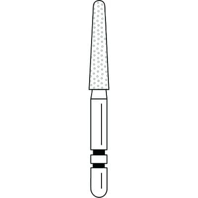 Two Striper Diamond Bur #780.9C, Friction Grip, Coarse, Round End Taper, Green, 50/Pkg thumbnail 7