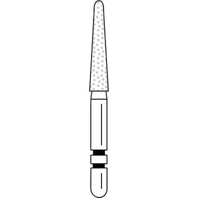 Two Striper Diamond Bur #767.9C, Friction Grip, Coarse, Round End Taper, Green, 1.8 mm Major/0.9 mm Minor Diameter, 9.0 mm Length, 50/Pkg thumbnail 7