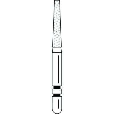Two Striper® Diamond Bur FG, Coarse, Green Ring, Taper Flat End #702.8C, 1.4 mm Major/0.9 mm Minor Diameter, 8.0 mm Length, 50/Pkg, 2050343 thumbnail 7
