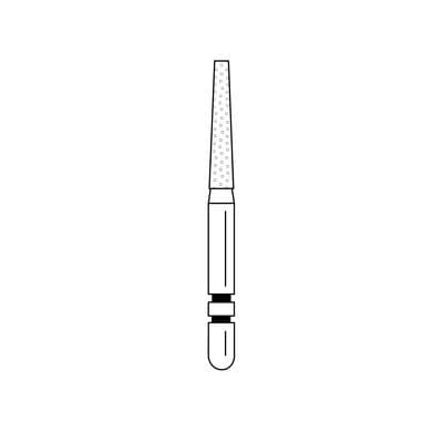 Two Striper® Diamond Bur FG, Coarse, Green Ring, Taper Flat End #702.8C, 1.4 mm Major/0.9 mm Minor Diameter, 8.0 mm Length, 50/Pkg, 2050343 thumbnail 8