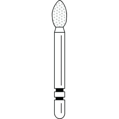Two Striper® Diamond Bur, Friction Grip, Coarse, Green, Football #283.4C, 2.5 mm Diameter, 4.0 mm Length, 50/Pkg thumbnail 7