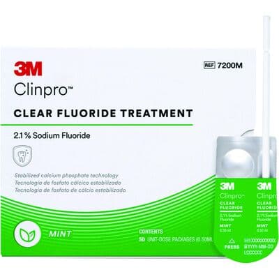 Solventum (3M) Clinpro Clear Fluoride Treatment, 2.1% Sodium Fluoride, Mint Flavor, 0.5 mL Unit Dose, 50/Pk, 7200M thumbnail 13
