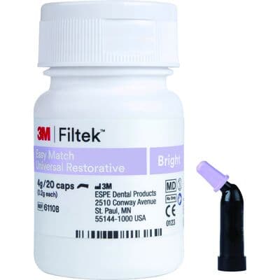 3M (Solventum) Filtek Easy Match Universal Restorative, Bright Shade, 0.2g Capsules, 20/Pk, 6110B thumbnail 13
