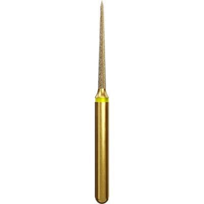 Alpen Diamond Bur, FG, Needle/Flame, Extra Fine, Yellow, #859-010, 1 mm Head, 10 mm Length, 5/Pk, 60032397 thumbnail 7