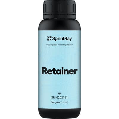 SprintRay Retainer 3D Printing Resin, Biocompatible, 500 g Bottle, 1/Pk thumbnail 7