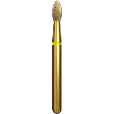 Alpen Multi-Use Multilayer Diamond Bur, Egg/Football, Extra Fine, Yellow, FG, #379-018, 1.8 mm Head Diameter, 3.5 mm Head Length, 5/Pack thumbnail 3