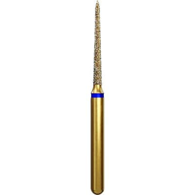 Coltene Alpen Multi-Use Multilayer Diamond Bur, FG, Medium Grit, Curettage/Pointed Taper, #879K-012, 1.2 mm Head Diameter, 10 mm Head Length, 5/Pkg thumbnail 7