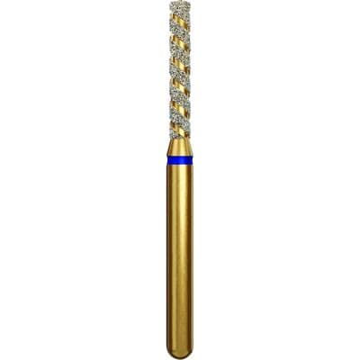 Alpen TurboCut Diamond Bur, Flat End Cylinder, Medium, Blue, FG, 1.4 mm Head Diameter, 8 mm Head Length, #837T-014, 5/Pk thumbnail 6