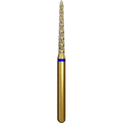 Alpen Multi-Use Turbocut Diamond Instrument, FG, Medium Grit, Blue Ring, Tapered Torpedo/Curettage, #879KT, 1.4 mm Head Diameter, 10 mm Head Length, 5/Pkg thumbnail 6