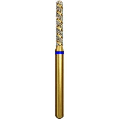 Alpen TurboCut Diamond Bur, FG, Round End Cylinder, Medium Grit, Blue, #881-014M, 1.4 mm Head, 8 mm Head Length, 5/Pk thumbnail 8