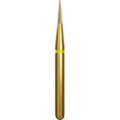 Alpen Diamond Bur, FG, Esthetic Finishing Cone, Extra Fine, Yellow, #ET4-010EF, 1.0 mm Head, 4.2 mm Head Length, 5/Pk, 60032683 thumbnail 5