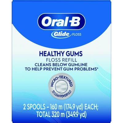 Oral-B Glide Healthy Gums Floss Refill Spools, Unflavored, 160 m, 2/Box, 80779742 thumbnail 13