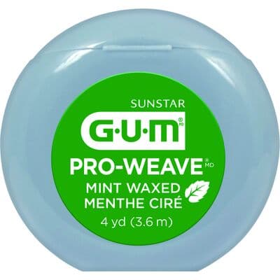 GUM ButlerWeave Waxed Dental Floss, Mint, 4 yd, 144/Pk, 1815PQB thumbnail 11