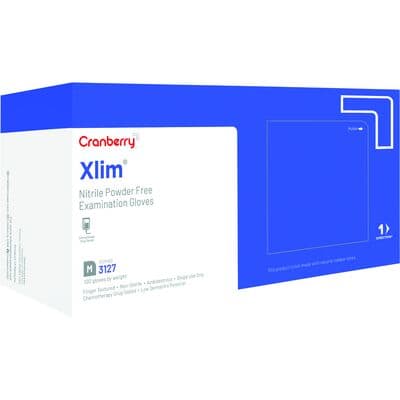 Cranberry Xlim® Powder-Free Nitrile Exam Gloves, Medium, Dark Blue, 100/Box, CR3127 thumbnail 16
