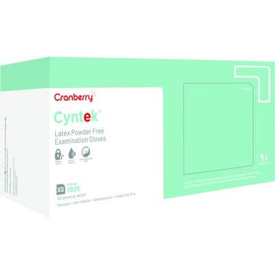 Cranberry Cyntek Powder-Free Latex Exam Gloves, Extra Small, Wintergreen, 100/Box, CR7835 thumbnail 16