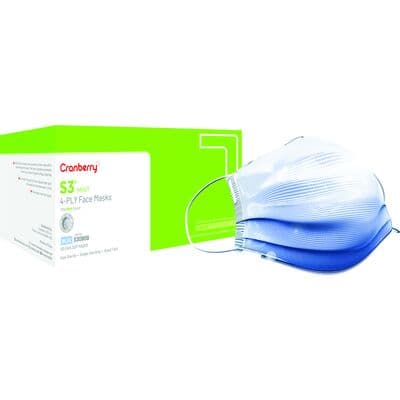 Cranberry S3 Mint Earloop Face Mask, ASTM Level 3, Blue, 50/Box, S3090B thumbnail 14