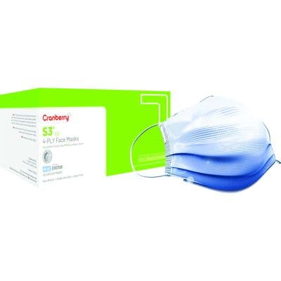 Cranberry S3 C2 Earloop Face Mask, ASTM Level 3, Blue, Cucumber Scent, 50/Box, S3070B thumbnail 20