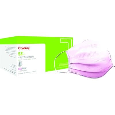 Cranberry S3 C2 Earloop Face Masks, ASTM Level 3, Pink, Cucumber Scent, 50/Box, S3070P thumbnail 14