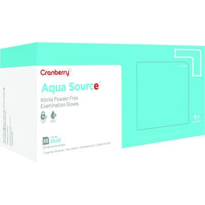 Cranberry Aqua Source Nitrile Exam Gloves, Powder Free, Non-Sterile, Extra Small, Aqua, 200/Box, CR3445 thumbnail 18
