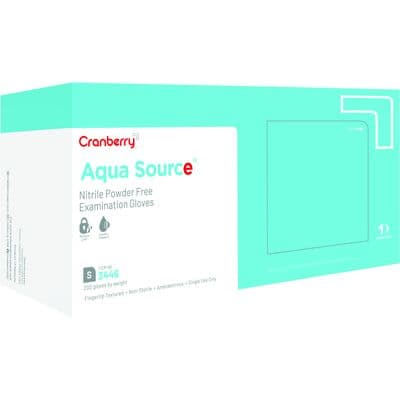 Cranberry Aqua Source Nitrile Exam Gloves, Powder Free, Non-Sterile, Small, Aqua, 200/Box, CR3446 thumbnail 17