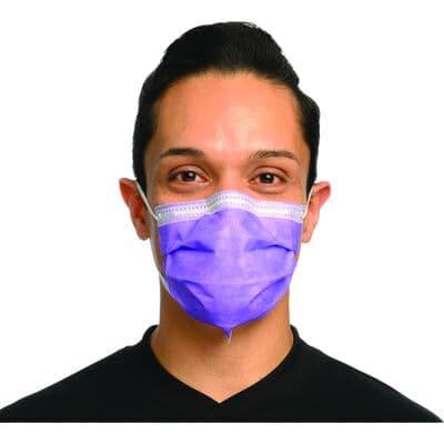 Secure Fit™ Procedure Face Mask, ASTM Level 2, Lavender, Ear Loop, One Size Fits Most, 50/Box, GCPLVSF thumbnail 22