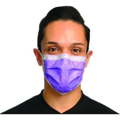 Crosstex Procedural Earloop Face Mask, ASTM Level 2, Lavender, Latex Free, 50/Box, GCPLV thumbnail 26