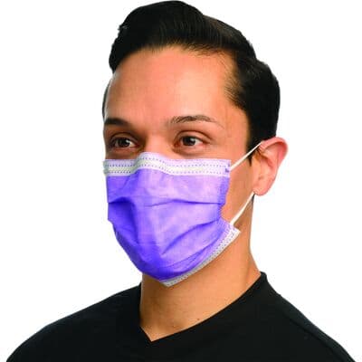 Crosstex Procedural Earloop Face Mask, ASTM Level 2, Lavender, Latex Free, 50/Box, GCPLV thumbnail 27