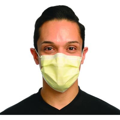Crosstex Procedural Earloop Face Mask, ASTM Level 2, Fluid Resistant, Yellow, One Size Fits Most, 50/Box, GCPYE thumbnail 23
