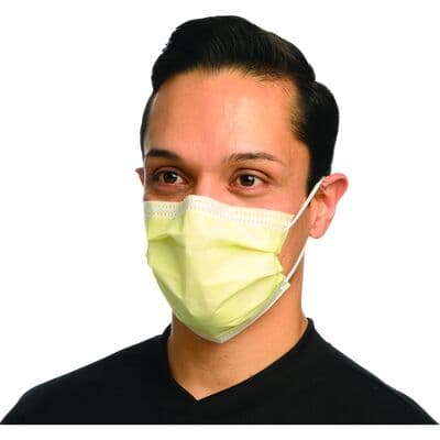 Crosstex Procedural Earloop Face Mask, ASTM Level 2, Fluid Resistant, Yellow, One Size Fits Most, 50/Box, GCPYE thumbnail 24