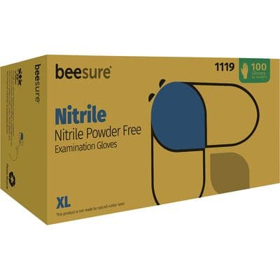 BeeSure Nitrile Powder-Free Exam Gloves, Light Blue, Extra Large, 100/Box, BE1119 thumbnail 14