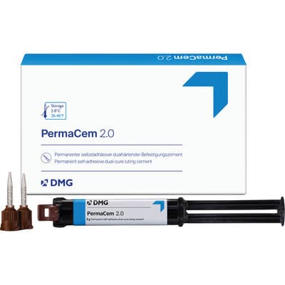 PermaCem 2.0 Smartmix Transparent Self-Adhesive Dual-Cure Luting Cement, 9 g Syringe with 15 Standard Mixing Tips and 5 Endo Tips, 213368 thumbnail 11
