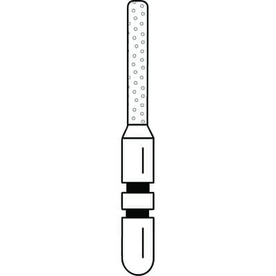 Two Striper ShortCut Diamond Bur, FGSS, KS Cylinder Round Edge, 575.7 S KS1, 1.2 mm, Coarse, Green, 5/Pk, 2015911 thumbnail 10