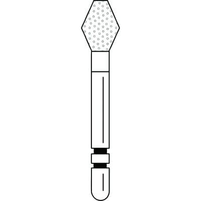 Two Striper Diamond Bur, FG, Barrel, #230, Coarse, Green, 3.4 mm Major/1.3 mm Minor Diameter, 5/Pk, 2015063 thumbnail 16